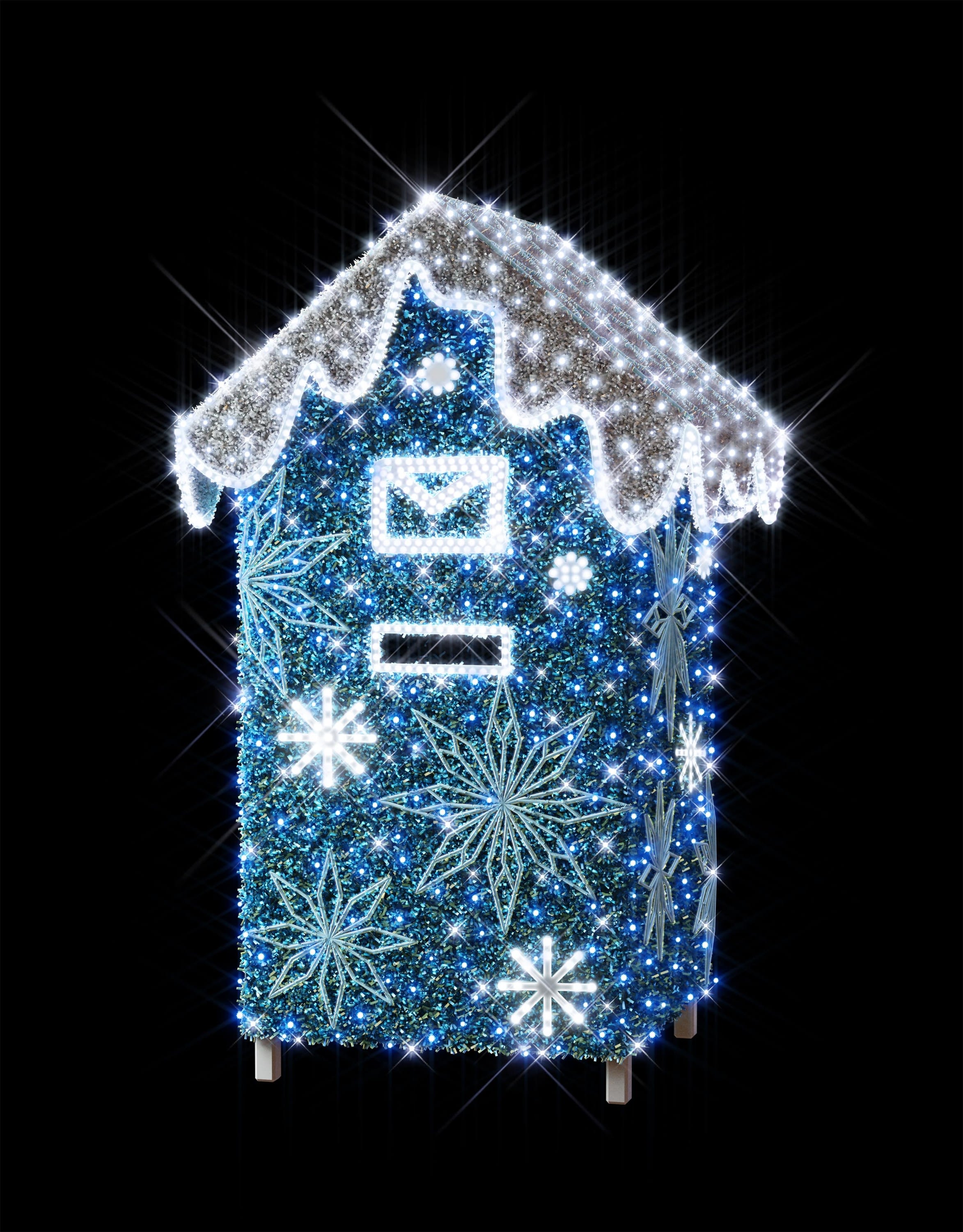 Blachere - Décor FROZEN LETTERBOX BOITE AU LETTRE BLANC PUR RECYPRINT LED