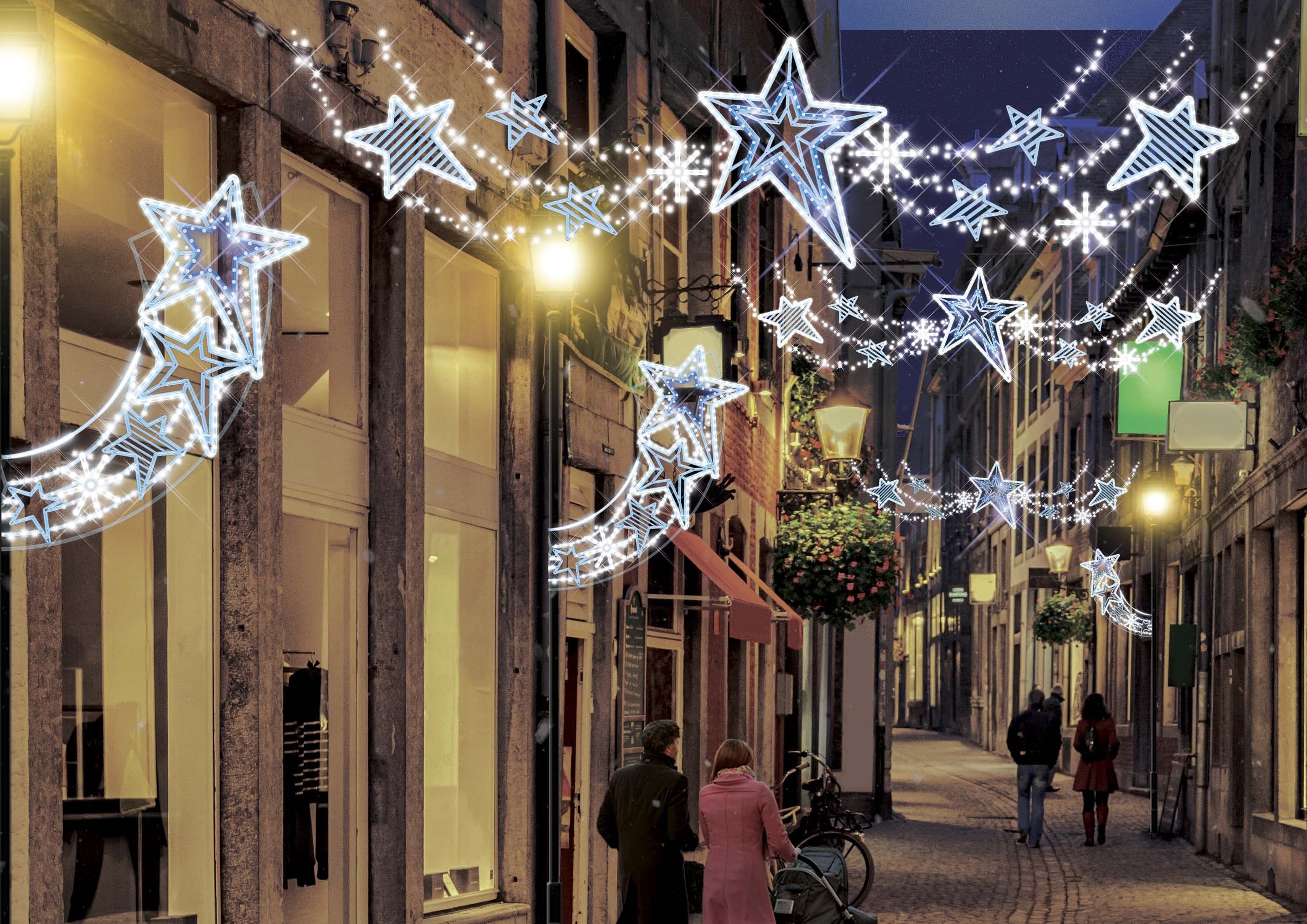 Blachere - Décor ASTRAL CHAIN TRANSVERSAL ETOILE BLEU RECYPRINT LED