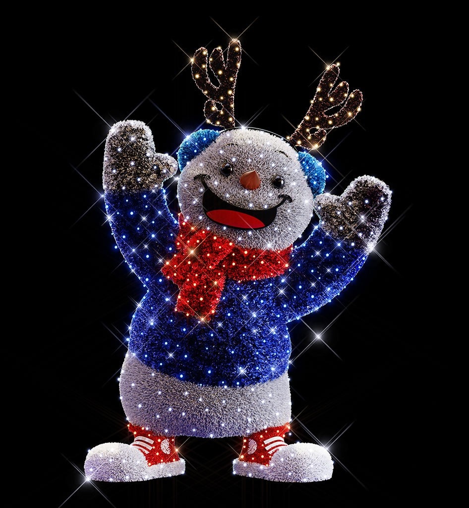 Blachere - Décor RAYMOND BONHOMME DE NEIGE BLANC CHAUD LED