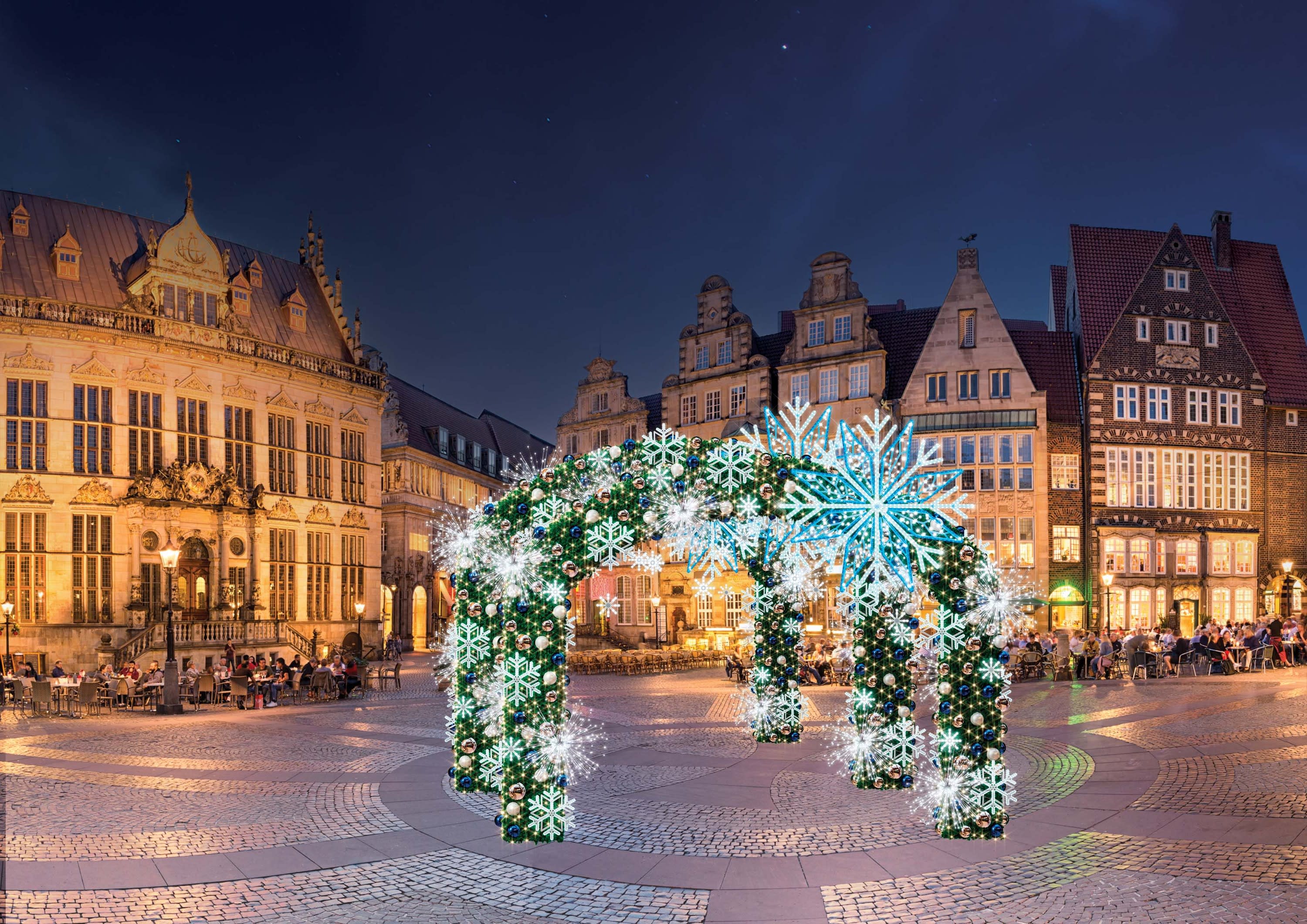 Blachere - Décor TRADI ARC ARCHE FLOCON BLANC PUR LED 3D