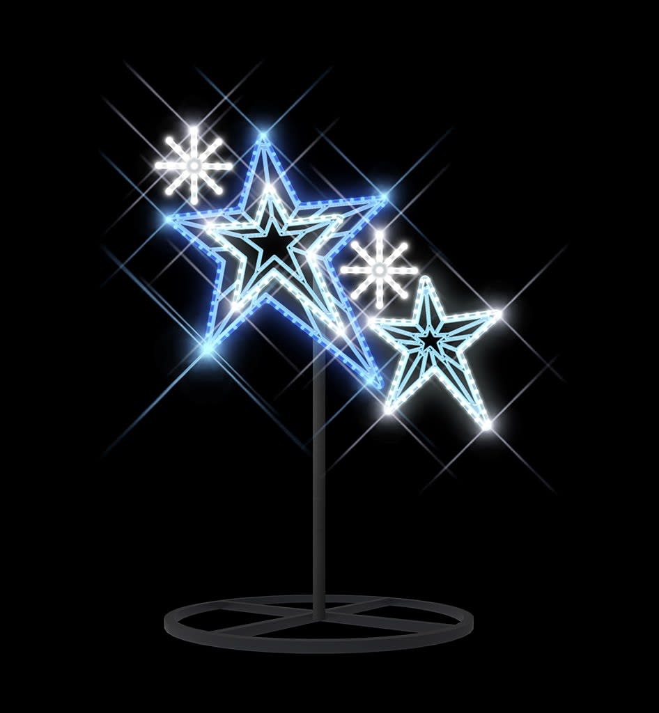 Blachere - Décor ELY ETOILE BLANC PUR RECYPRINT LED 3D