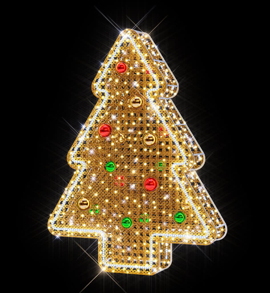 Blachere - Décor YUMMY SAPIN BLANC CHAUD RECYPRINT LED 3D