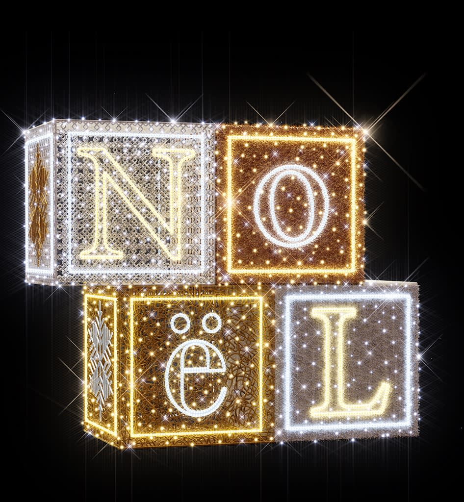 Blachere - Décor BIGS CUBE BLANC CHAUD RECYPRINT LED 3D