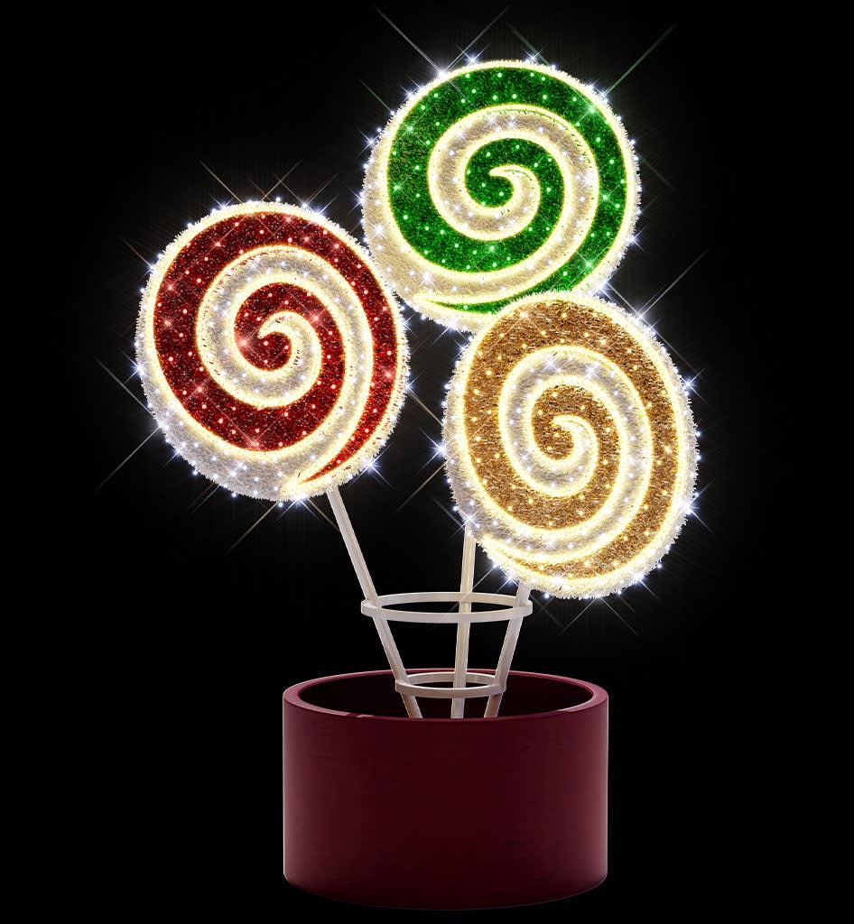 Blachere - Décor LOLLIPOP BOUQUET SUCETTE BLANC PUR LED 3D