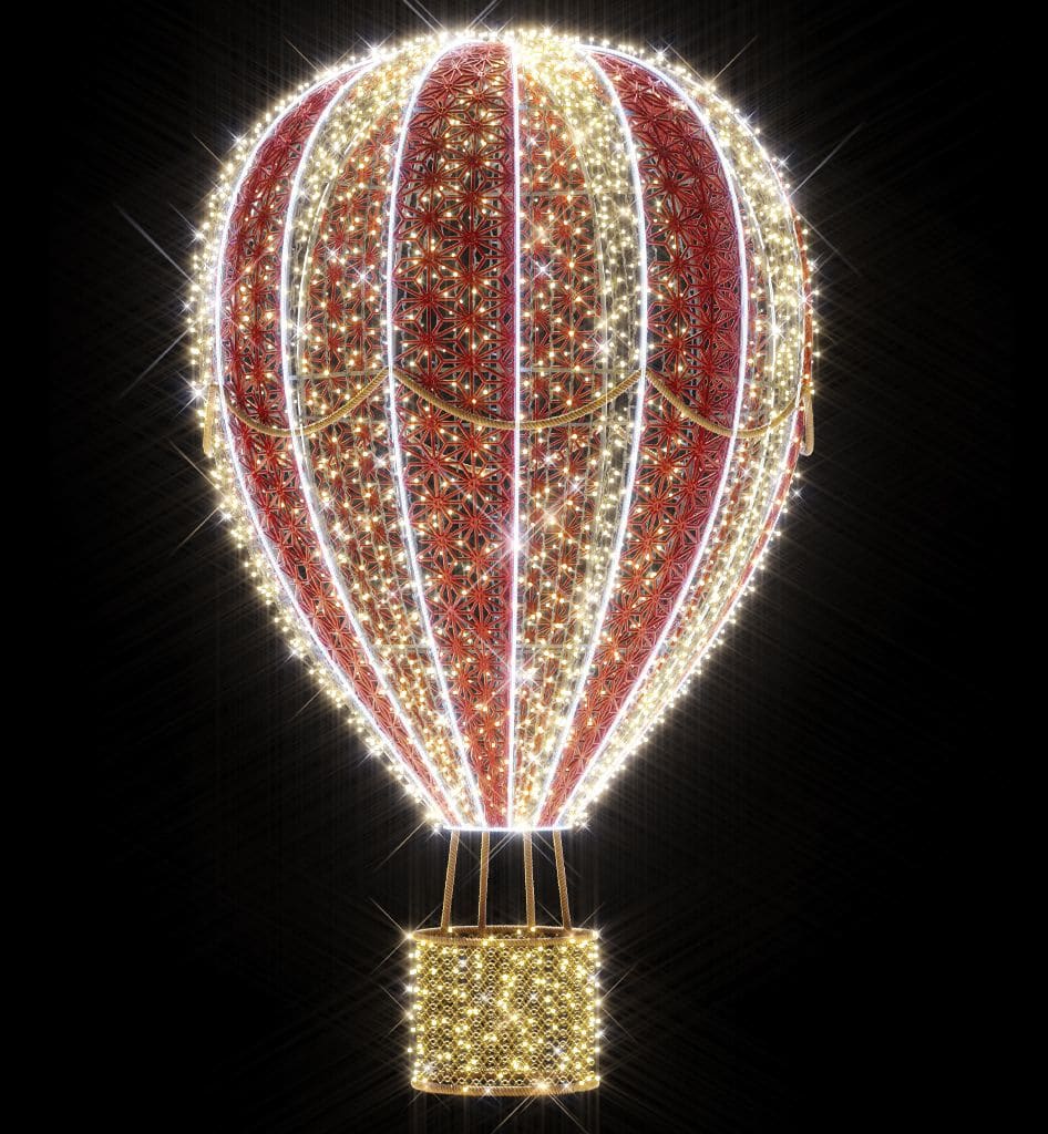 Blachere - Décor CIRCUS MONTGOLFIERE BLANC CHAUD RECYPRINT LED 3D