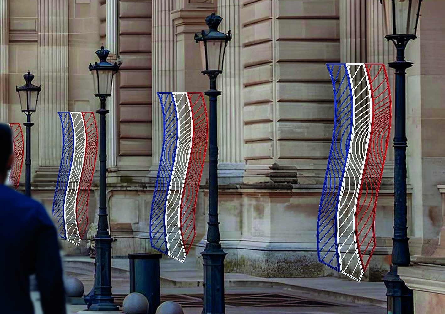 Blachere - Décor poteau DRAPEAU FRANCE POTEAU DRAPEAU FRANCE BIOPRINT