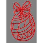 Blachere - Décor suspension CHOCO2 SUSPENSION 2D OEUF ROUGE BIOPRINT