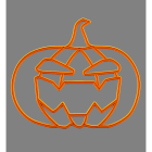 Blachere - Décor suspension HALLO1 SUSPENSION 2D CITROUILLE ORANGE BIOPRINT