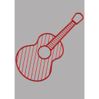 Blachere - Décor GUITAR SUSPENSION 2D GUITARE ROUGE BIOPRINT