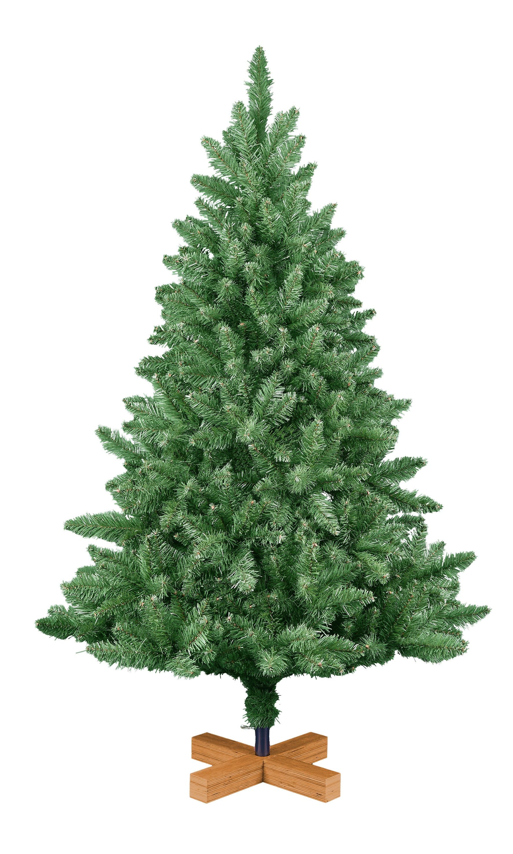 Blachere - SAPIN PVC - H:150cm - 720 brins PVC - socle en bois - usage intérieur seulement