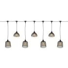 Blachere - Guirlande déco avec 5 abat-jour métallique noir et crochet d'accroche-raccord 3x