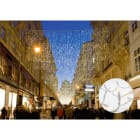 Blachere - 180 led blanc chaud + 30 flash blanc pur-15 descentes-fixe-câble caoutch blanc