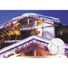 Blachere - 90 led blanc pur + 30 flash led blanc pur-fixe-câble caoutchouc blanc