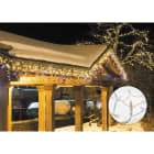 Blachere - 90 led blanc chaud + 30 flash led blanc pur-câble caoutchouc blanc