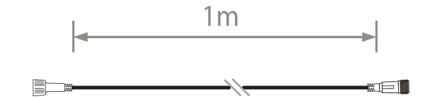 Blachere - Rallonge PVC 1m - Noir- 24V connecteurs Octoplus by Blachere 24V - l'unité