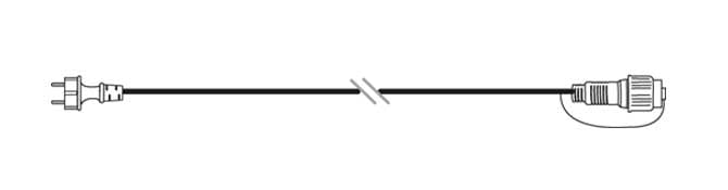 Blachere - Alimentation Octoplus - 1,5m non redressée - noire- H05RN-F 2x1mm2