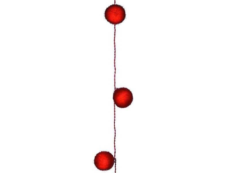 Blachere - GLDE BOULE VELOURS ROUGE-3,40m