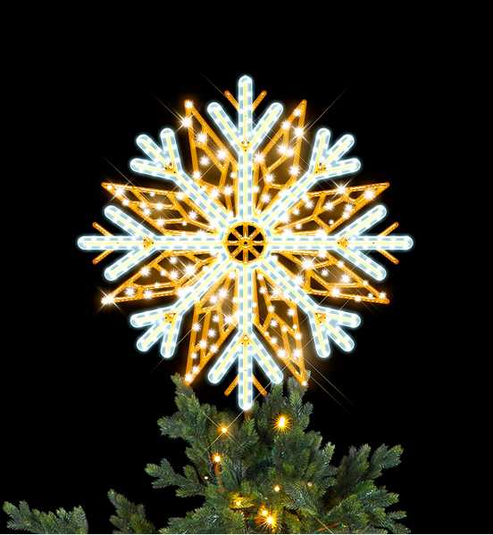 Blachere - CIMIER MIA CIMIER FLOCON BLANC CHAUD RECYPRINT LED