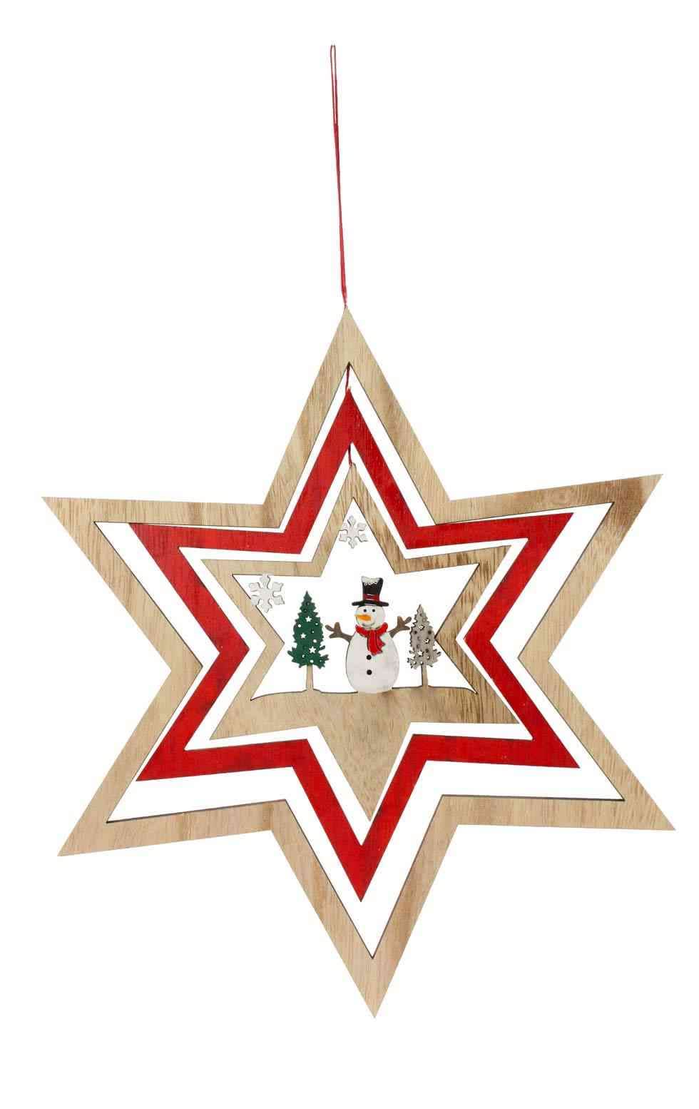 Blachere - eTOILE a SUSPENDRE - dia. 17cm bois - usage interieur seulement- l'unite