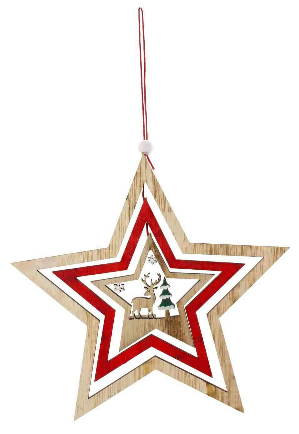 Blachere - eTOILE a SUSPENDRE - dia. 17cm - bois - usage interieur