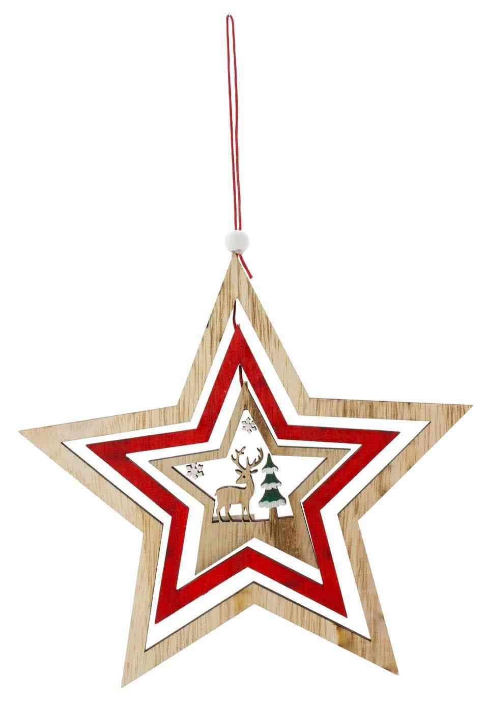 Blachere - eTOILE a SUSPENDRE - dia. 25,5cm - bois - usage interieur