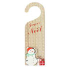 Blachere - BONHOMME DE NEIGE POIGNeE DE PORTE L:7cm x H:24cm - bois - usage interieur