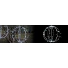 Blachere - Suspension Sphère ø60cm -70 led blanc pur+6 led flash blanc pur