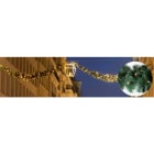 Blachere - Jabot vert pré-illuminé 4m 500 led blanc chaud -diamètre environ 35 cm-fixe