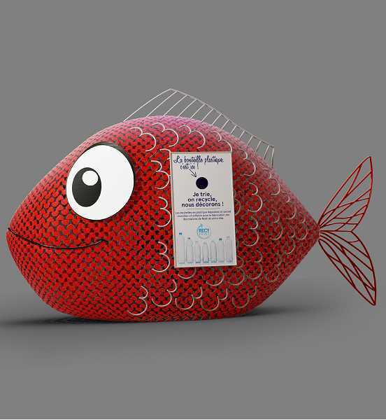 Blachere - Décor SIMON CONTENEUR POISSON ROUGE RECYPRINT 3D