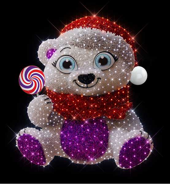 Blachere - Décor DOUDOU OURS BLANC PUR LED 3D