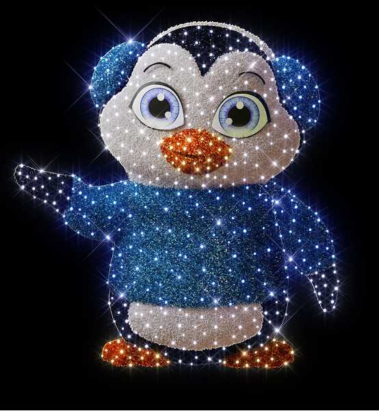 Blachere - Décor PINGU PINGOUIN BLEU LED