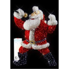 Blachere - Décor SANTA ROCK PÈRE NOEL CHANTEUR ROUGE LED ANIMEE