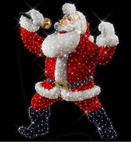 Blachere - Décor SANTA ROCK PÈRE NOEL CHANTEUR ROUGE LED