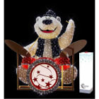 Blachere - Décor LOU OURS BATTEUR BLANC PUR LED ANIMEE