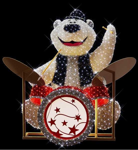 Blachere - Décor LOU OURS BATTEUR BLANC PUR LED