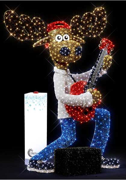 Blachere - Décor JOHNNY RENNE GUITARISTE BLANC CHAUD LED ANIMEE