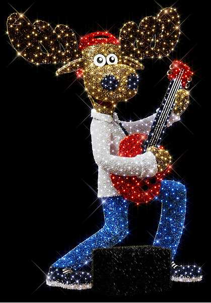 Blachere - Décor JOHNNY  RENNE GUITARISTE BLANC CHAUD LED