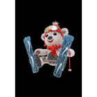 Blachere - Décor TEDDY SKI ANIME OURS SKI BLANC PUR LED ANIMEE