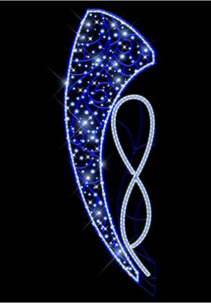 Blachere - Décor CLELIA POTEAU LIGNE BLEU RECYPRINT LED