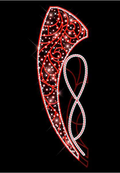 Blachere - Décor CLELIA POTEAU LIGNE ROUGE RECYPRINT LED