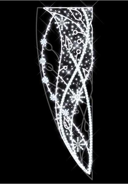 Blachere - Décor FLORA POTEAU VEGETAL BLANC PUR RECYPRINT LED