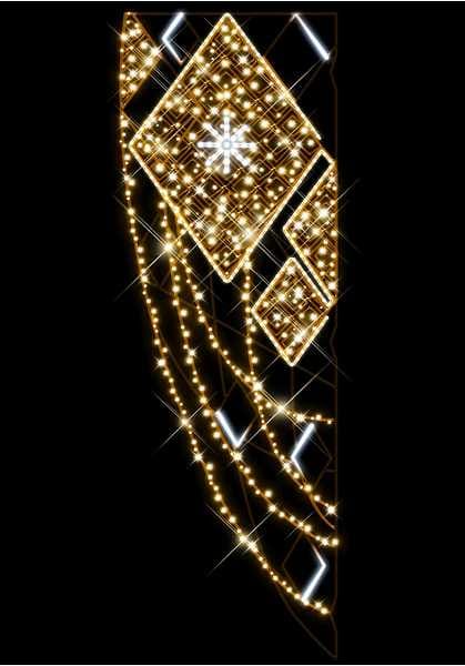 Blachere - Décor QUADRILLE GRAND POTEAU QUADRILLE BLANC CHAUD RECYPRINT LED