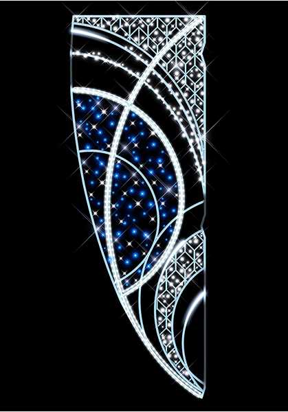 Blachere - Décor HALLEY POTEAU LIGNE BLEU RECYPRINT LED