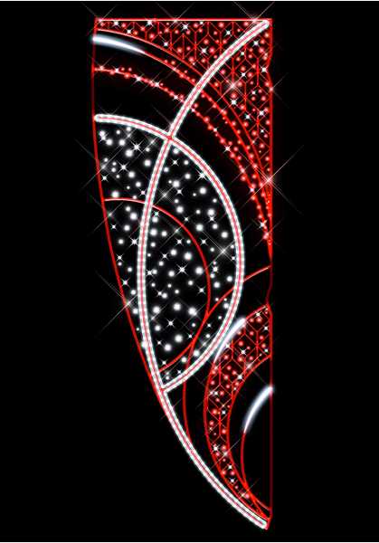 Blachere - Décor HALLEY POTEAU LIGNE ROUGE RECYPRINT LED
