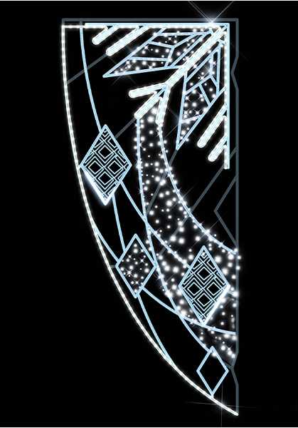 Blachere - Décor THORN POTEAU FLOCON BLANC PUR RECYPRINT LED