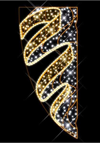 Blachere - Décor CASCADE POTEAU LIGNE BLANC CHAUD RECYPRINT LED