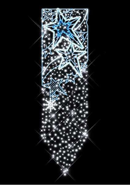 Blachere - Décor ASTRAL BANNER POTEAU ETOILE BLANC PUR RECYPRINT LED