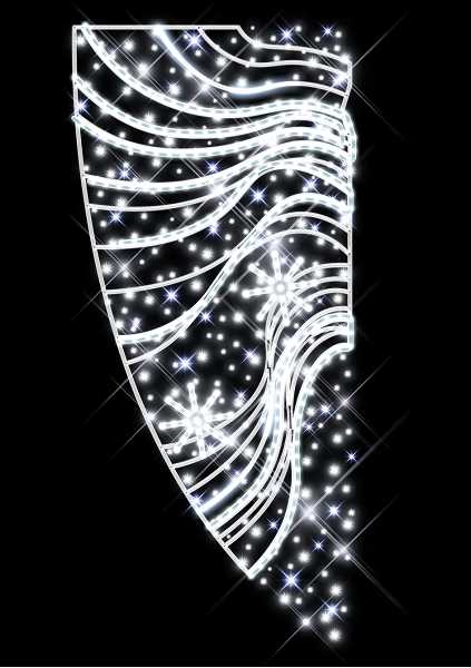 Blachere - Décor LINE DRAPEAU POTEAU LIGNE BLANC PUR RECYPRINT LED