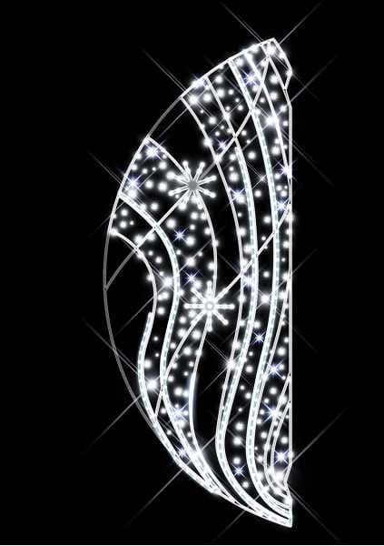 Blachere - Décor LINE GRAND POTEAU LIGNE BLANC PUR RECYPRINT LED