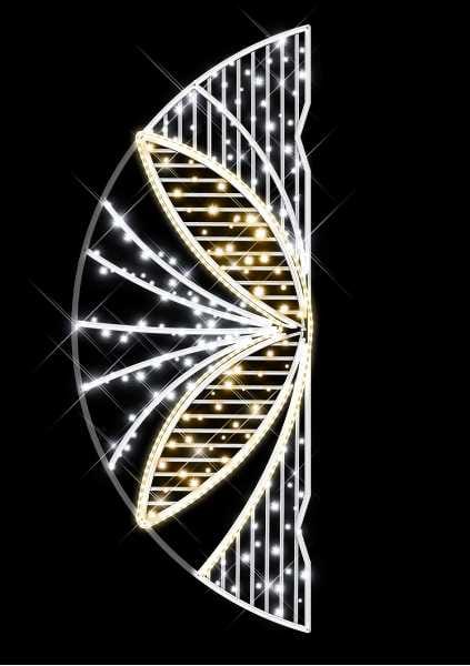 Blachere - Décor COIMBRA PETIT POTEAU VEGETAL BLANC CHAUD RECYPRINT LED